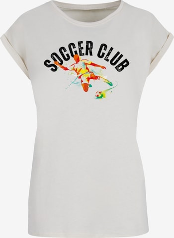 T-shirt 'Soccer Club Sport Fan Artwork' F4NT4STIC en beige : devant