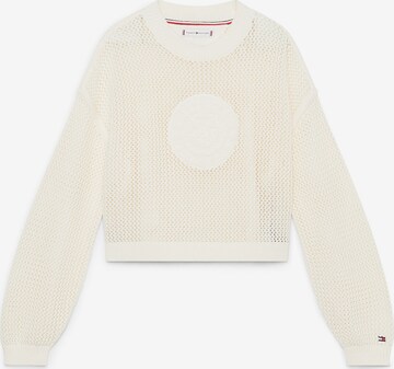 Pull-over TOMMY HILFIGER en beige : devant