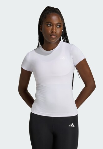 ADIDAS PERFORMANCE Функционална тениска 'PWR ESS' в бяло: отпред