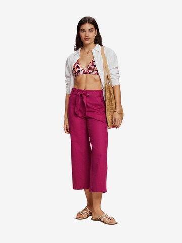 ESPRIT Wide leg Broek in Roze