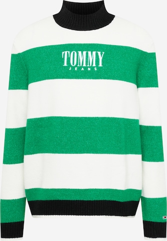 Tommy JeansPulover - zelena boja: prednji dio