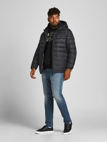 Veste mi-saison 'Ace' Jack & Jones Plus en noir