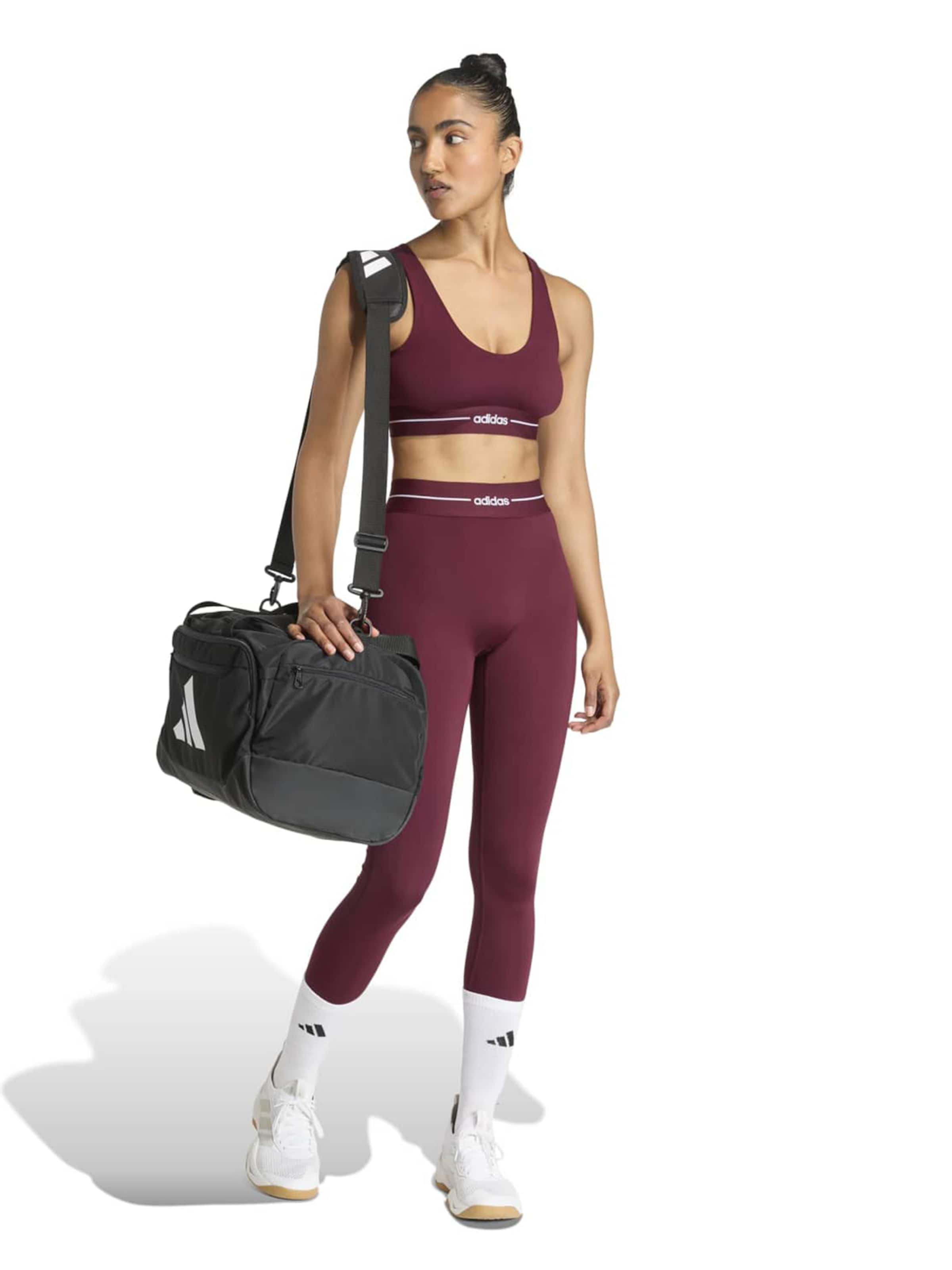 ADIDAS PERFORMANCE Bustier Športni nederček 'Hyperglam' | rjava barva