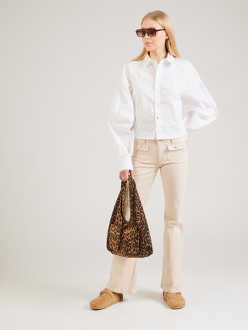 Monki Bootcut Hose in Beige