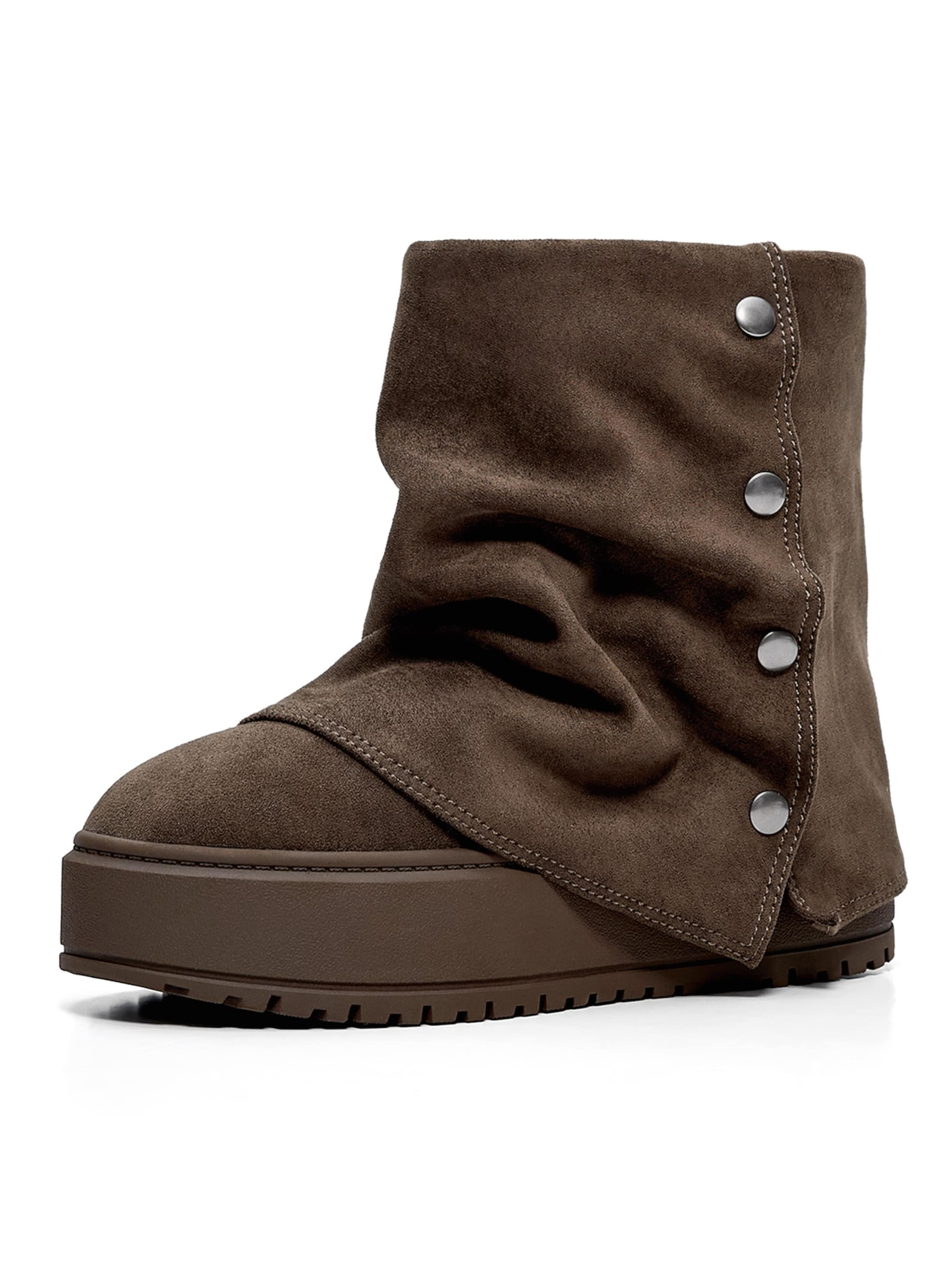 Boots Bershka en marron : devant