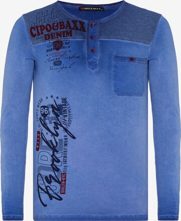 CIPO & BAXX Shirt in Blauw: voorkant