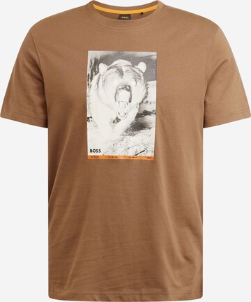 T-Shirt 'Wilds' BOSS en marron : devant