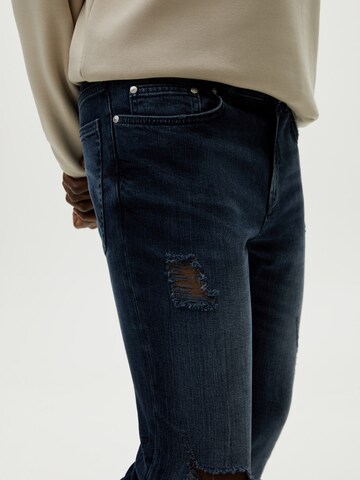 Skinny Jeans de la Pull&Bear pe albastru