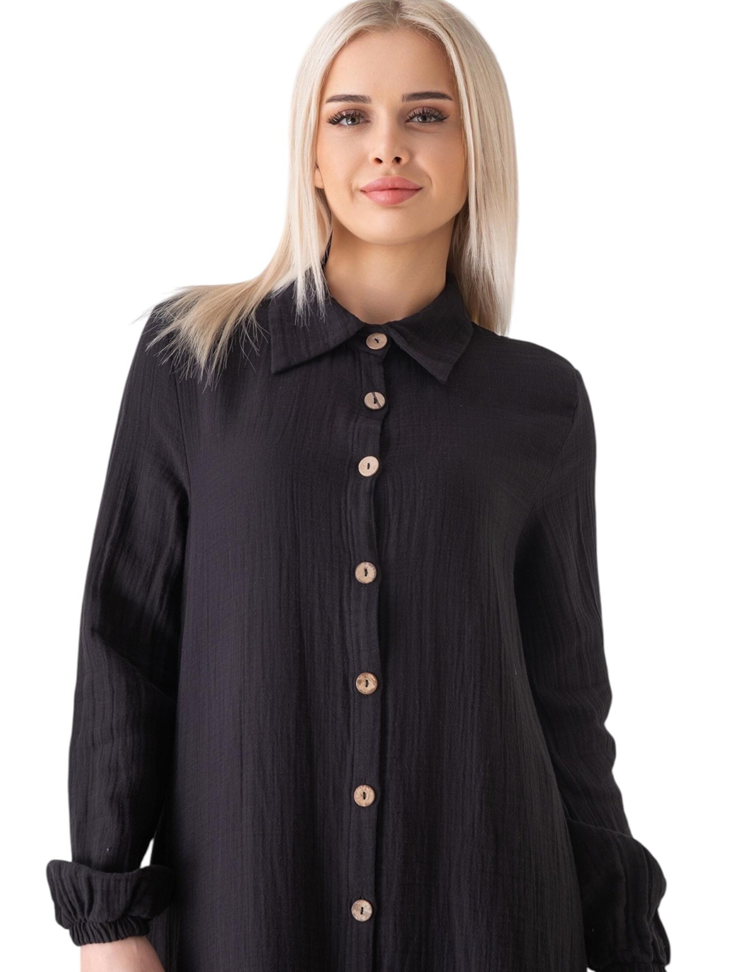 WENOR Blouse 'Nergis' in Zwart