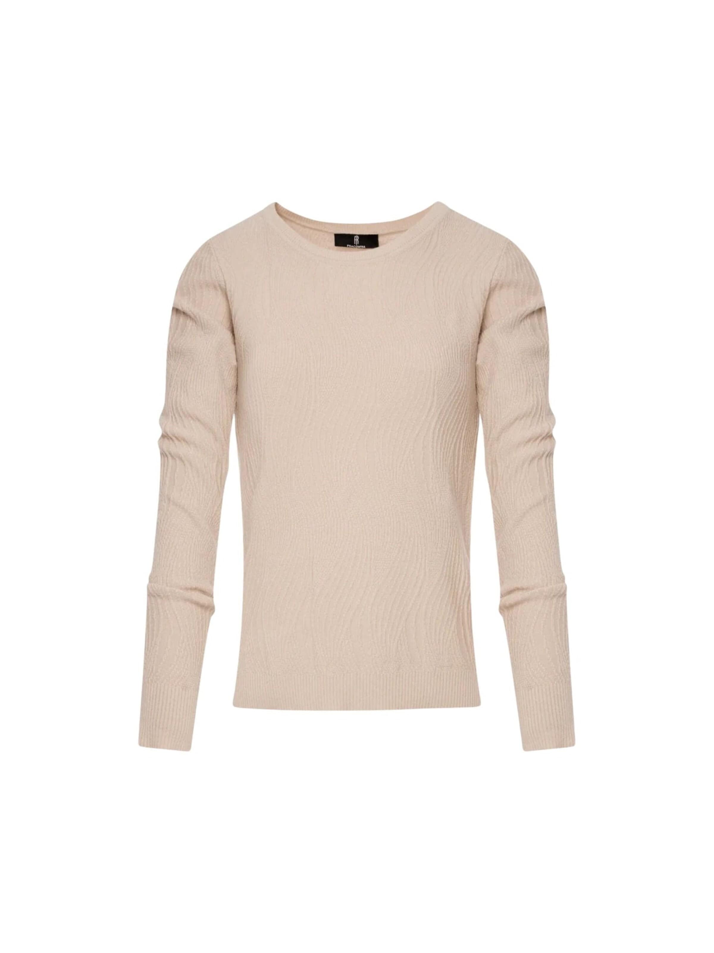 Fracomina Sweater 'Regular fit crew neck sweater' in Beige: front