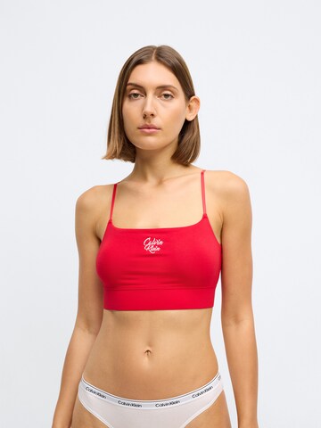 Calvin Klein Bralette Bra in Red: front