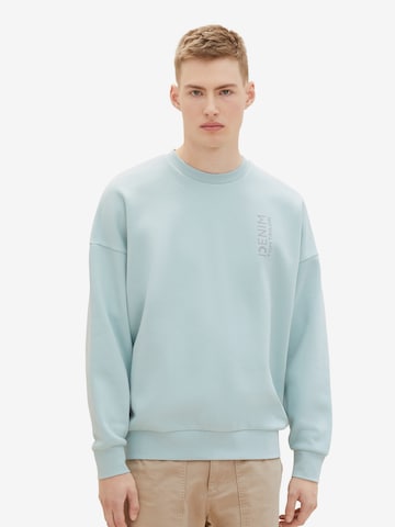 TOM TAILOR DENIM Sweatshirt in Blue: front