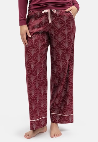 Pantaloncini da pigiama 'Blush Botanica' di Cyberjammies in rosso: frontale