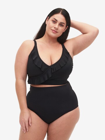 Swim by Zizzi Bikinihose 'SKATRIN' in Schwarz: predná strana