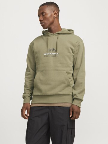 Sweat-shirt 'JCOLima' JACK & JONES en vert : devant