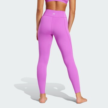 ADIDAS PERFORMANCE Skinny Sports trousers 'All Me Essentials' in Purple