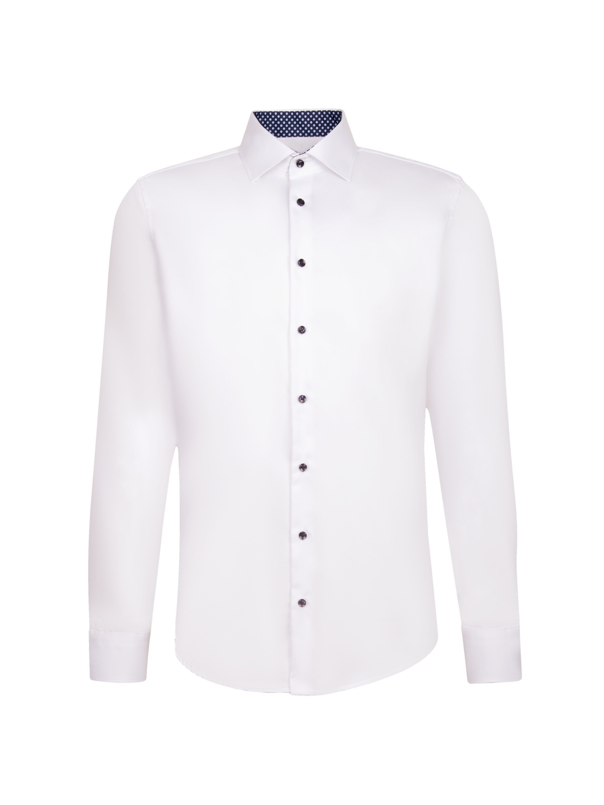 SEIDENSTICKER Businesshemd 'Schwarze Rose' in Weiß: Vorderseite