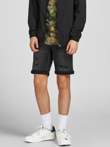 Jack & Jones Junior Regular Дънки 'Rick' в черно: отпред