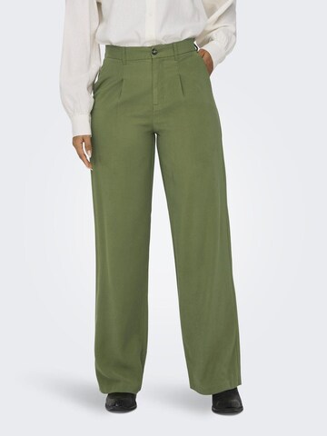 Wide leg Pantaloni con pieghe 'Aris' di ONLY in verde: frontale