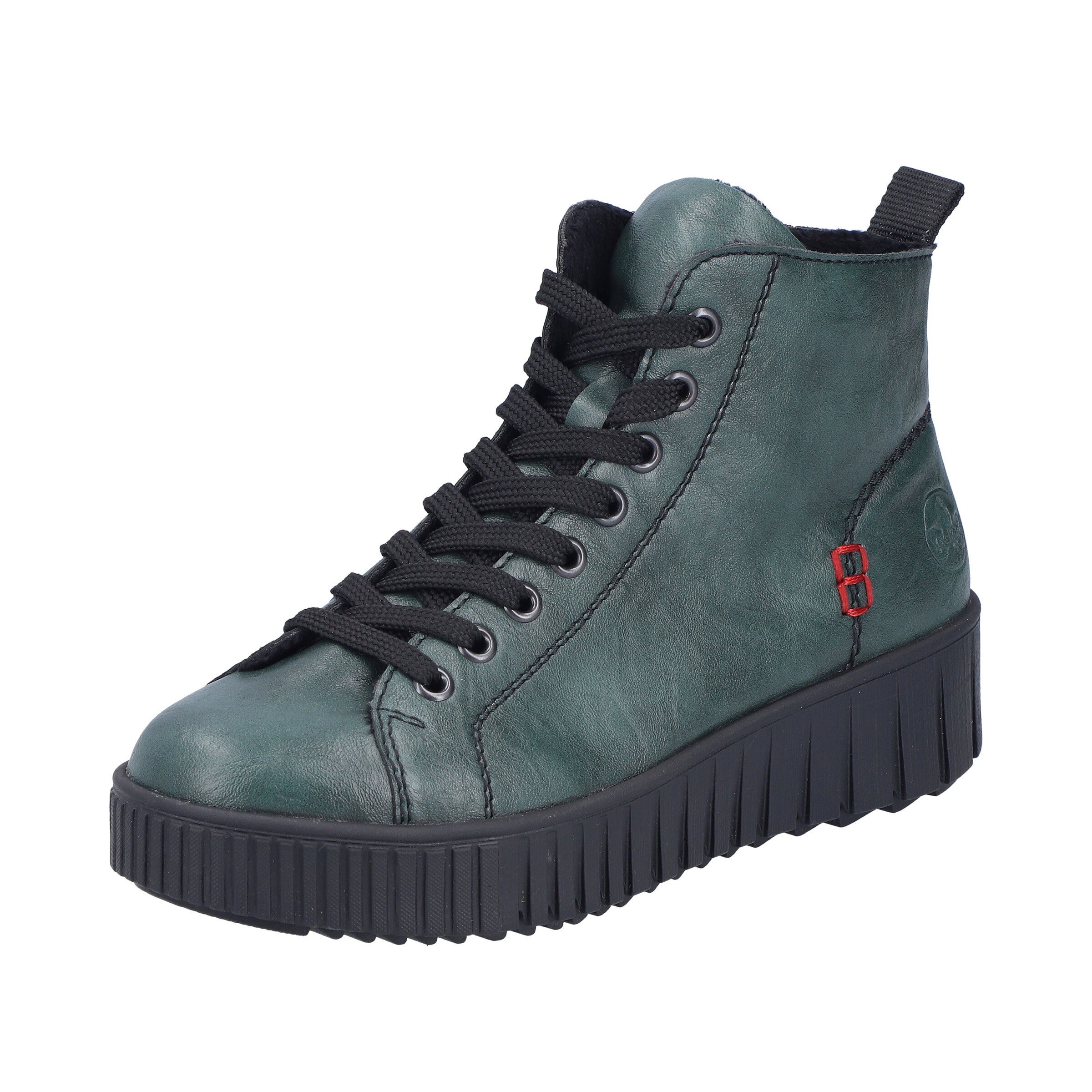 Rieker Bottines à lacets en kaki, Vue avec produit