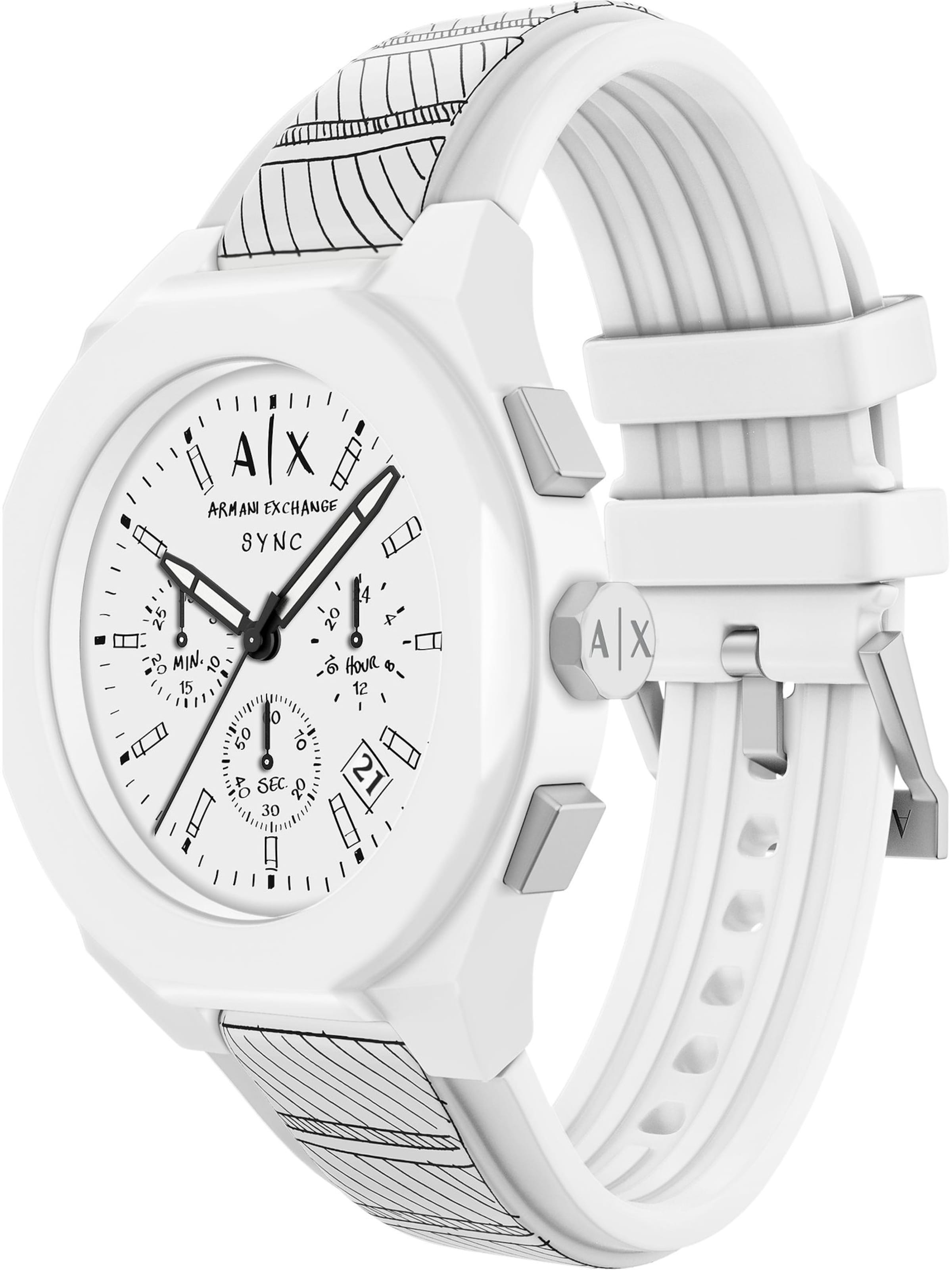 ARMANI EXCHANGE Uhr in Weiß