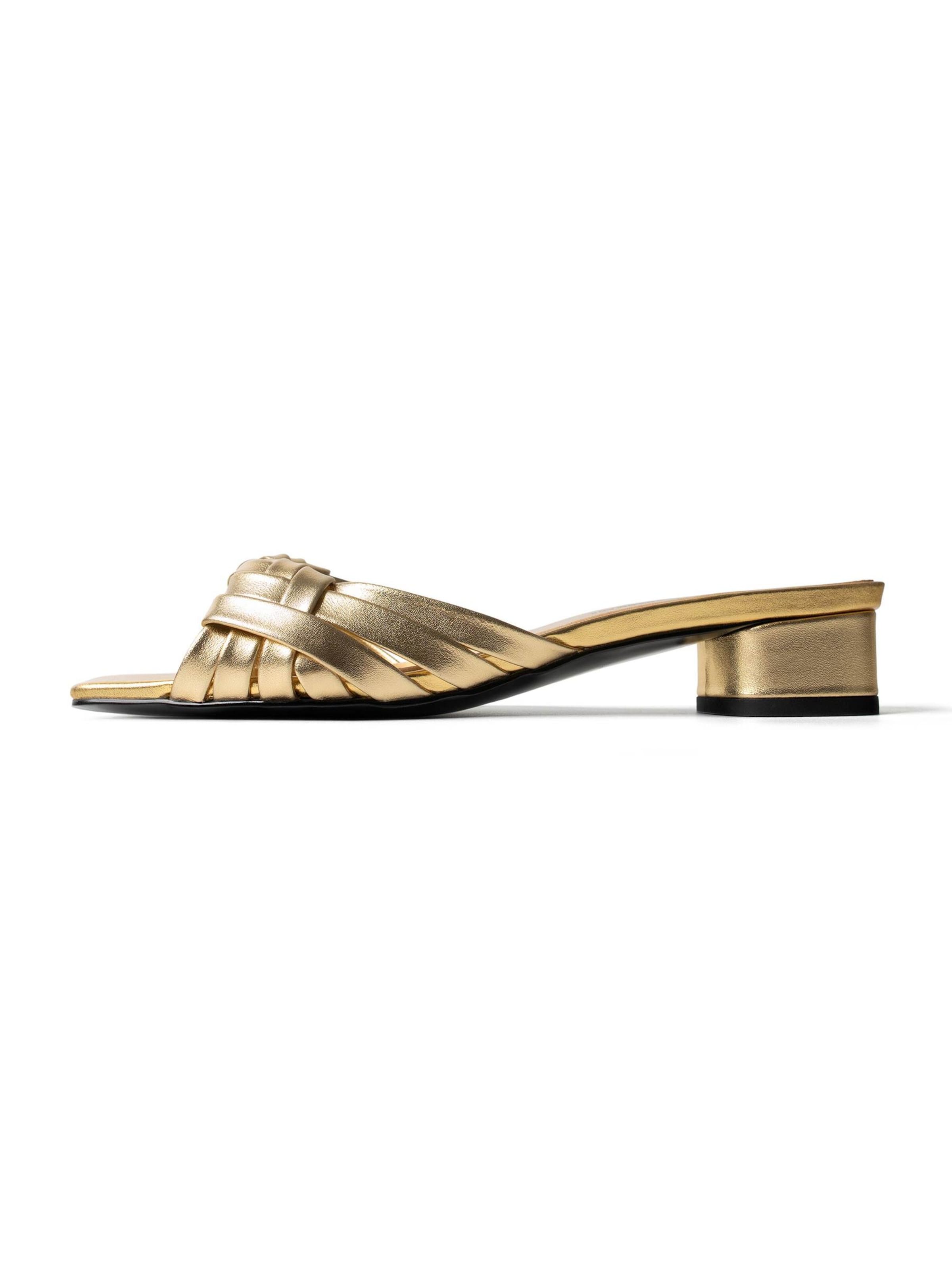 L37 HANDMADE SHOES - Zapatos abiertos 'SMELLS LIKE SPIRIT' en oro