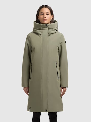 khujo Wintermantel 'NELLEN2' in Groen: voorkant