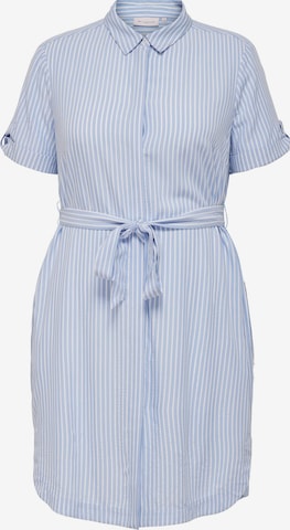ONLY Carmakoma Košilové šaty 'New Blue' – modrá: přední strana