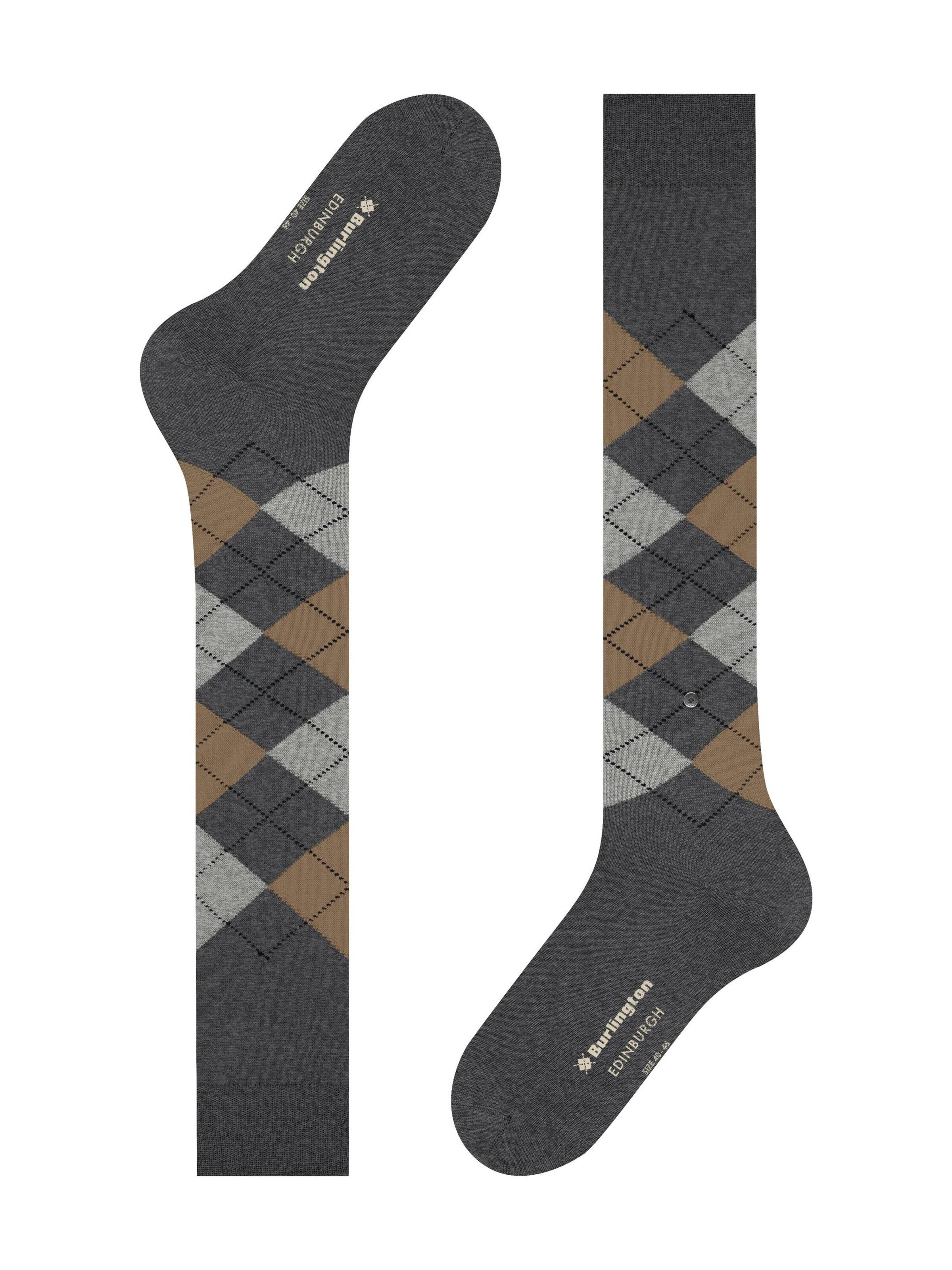 BURLINGTON Kniestrümpfe 'Edinburgh'‌‌‌‌‌‌‌‌ in Grau