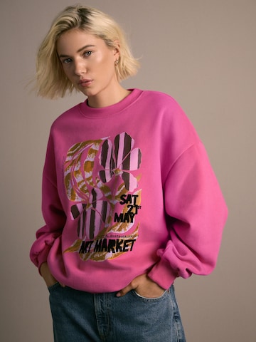 Next Свитшот в Ярко-розовый: спереди