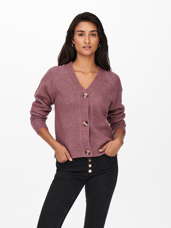 ONLY Knit Cardigan 'ONLCarol' in Mottled Pink