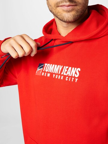 raudona Tommy Jeans Megztinis be užsegimo