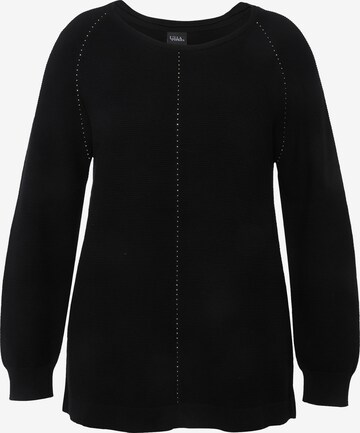 Pull-over Ulla Popken en noir : devant