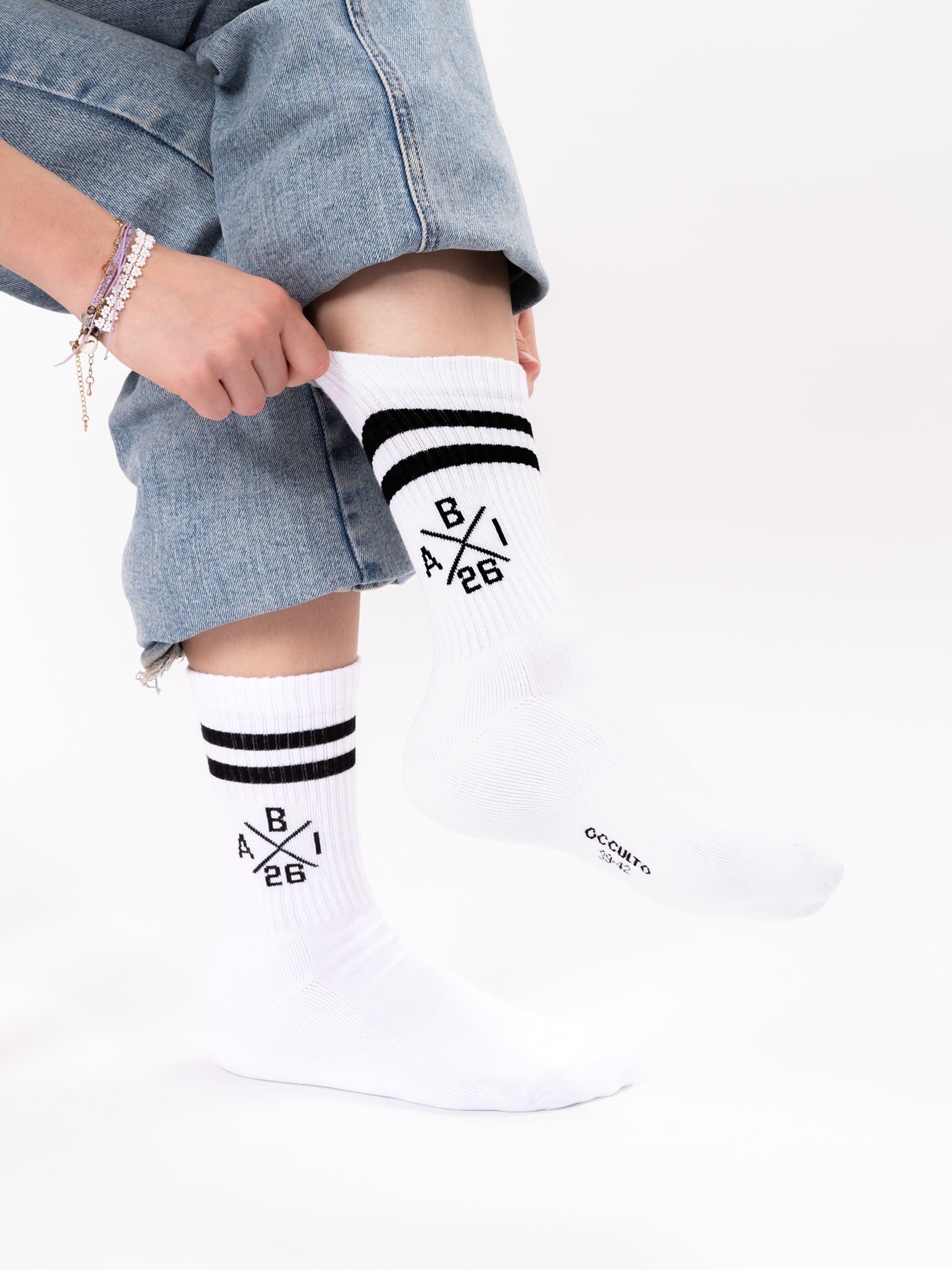 Occulto Athletic Socks 'Abi' in Black