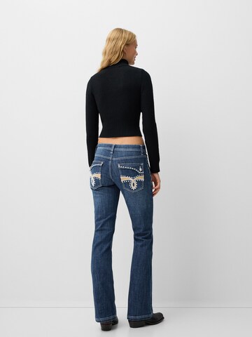 Bershka Regularen Kavbojke | modra barva