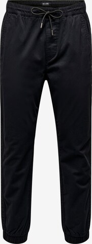 Only & Sons - Pantalón 'LINUS' en negro: frente