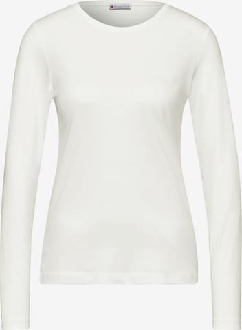STREET ONE Basic Shirt in Weiß: Vorderseite