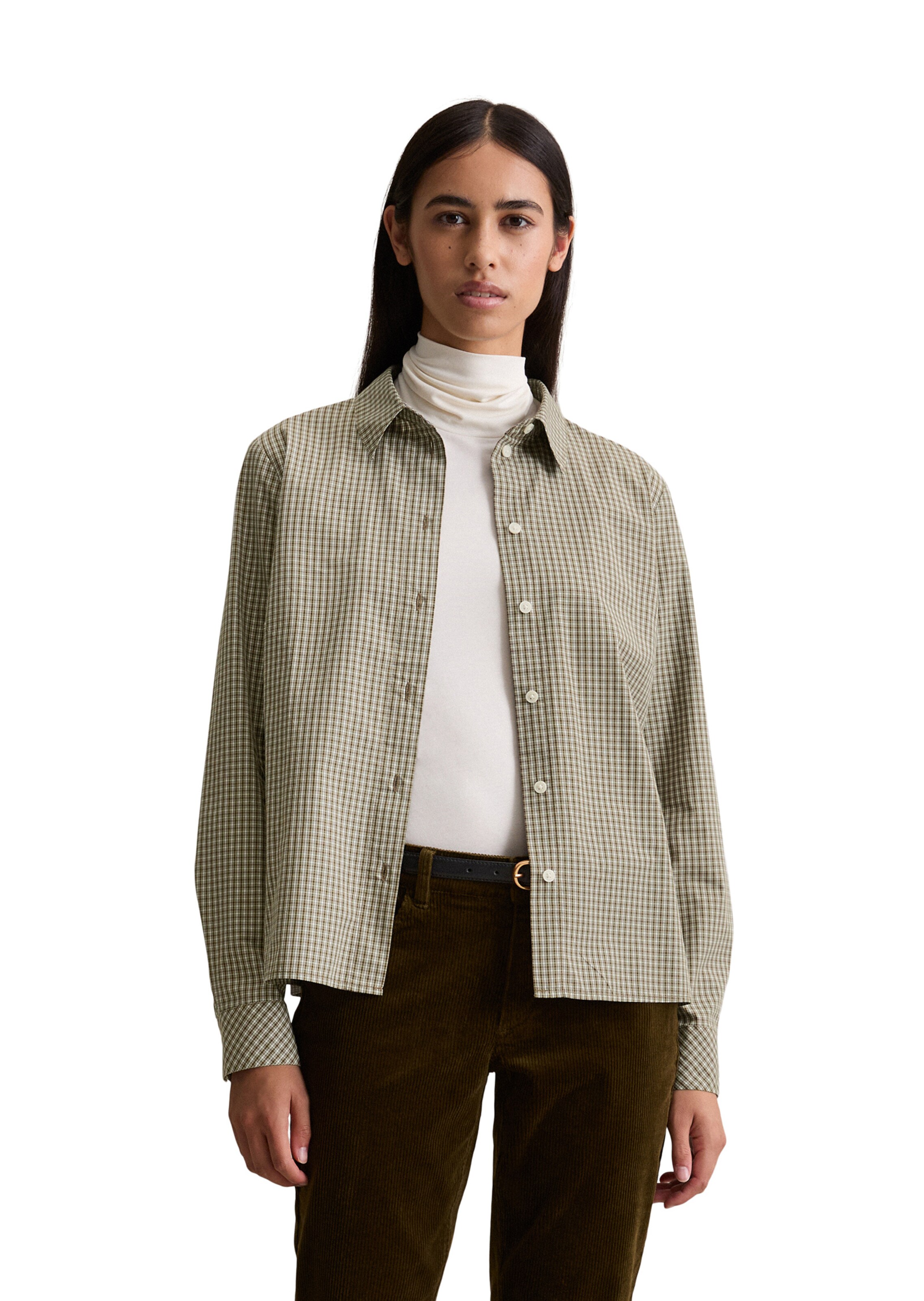 Marc O'Polo DENIM Blouse in Groen: voorkant