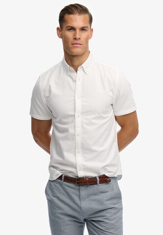 Superdry & Co Regular Fit Hemd in Weiß: Vorderseite