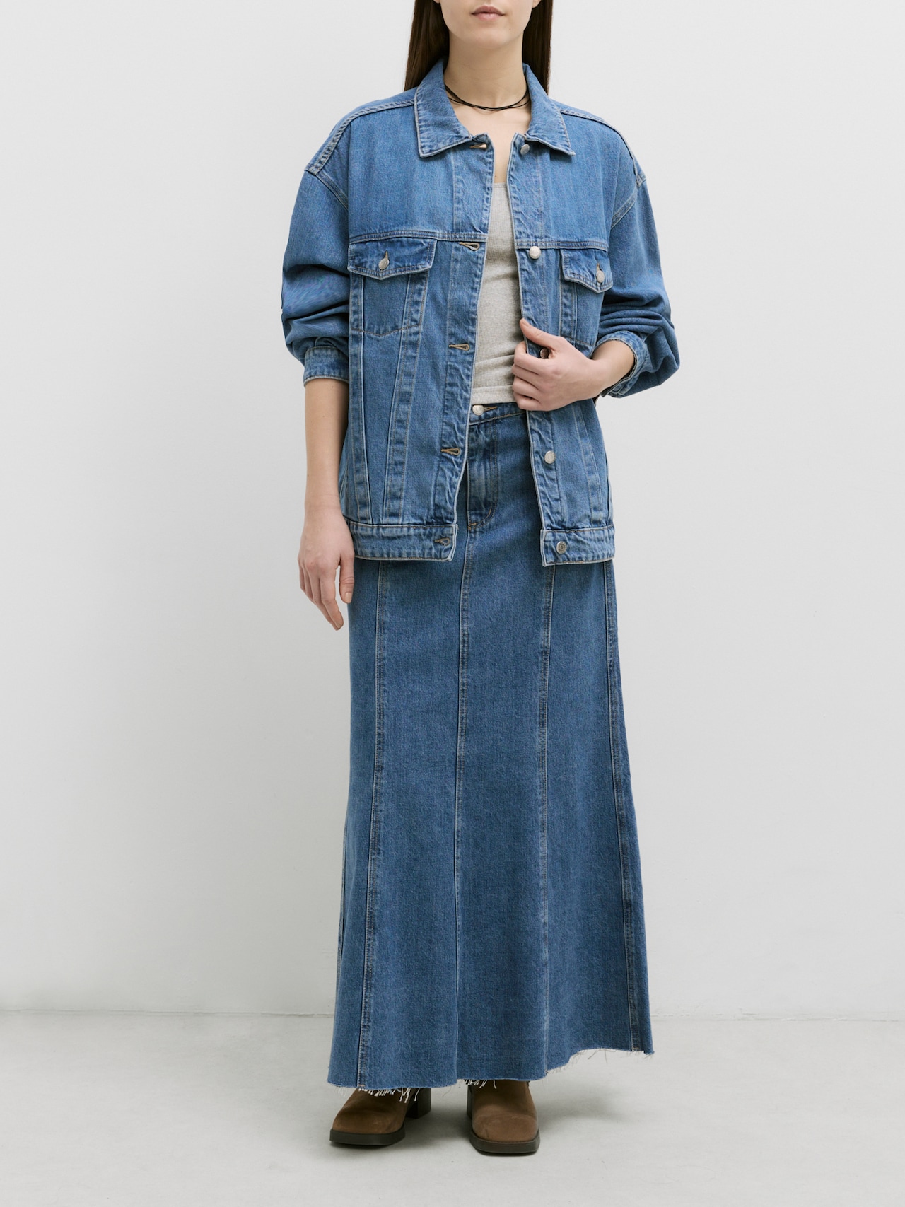 EDITED Producten Tussenjas 'Jazlyn' Blauw denim
