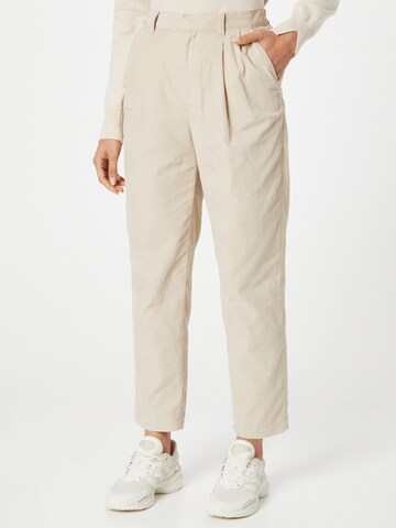 GAP Loose fit Pleat-front trousers in Grey: front