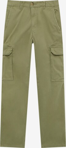 Pull&Bear Tapered Cargobroek in Groen: voorkant