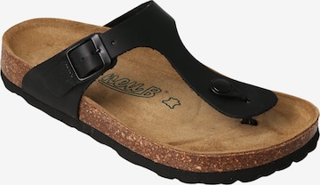 Infradito 'Renania' di Neu-B in nero: frontale