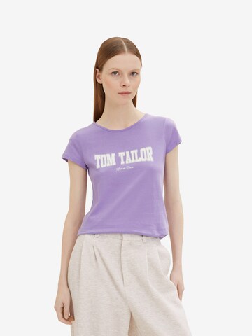 TOM TAILOR DENIM T-Shirt in Lila: predná strana