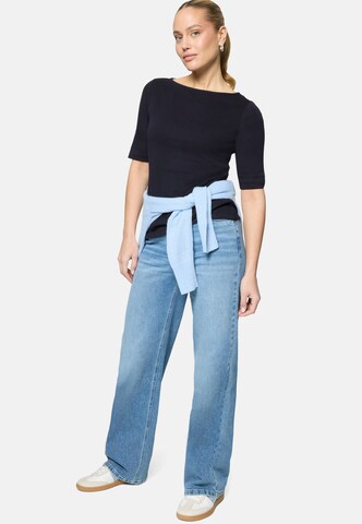 zero Basic Shirt mit U-Boot-Ausschnitt in Blau