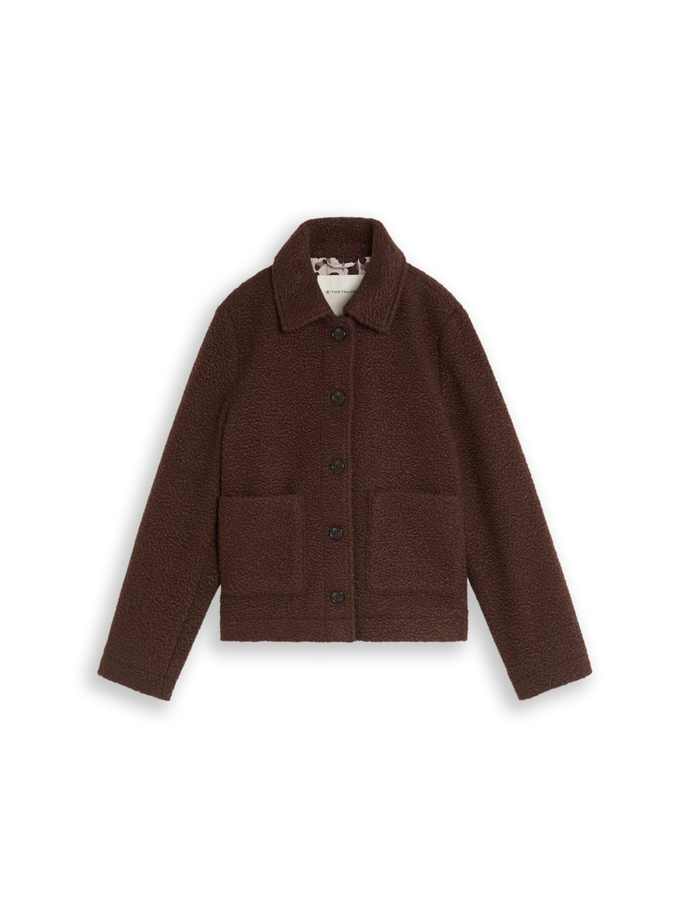 TOM TAILOR Fleecejacke in Braun: Vorderseite