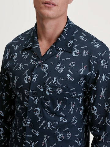 CALIDA Pyjama lang in Blauw