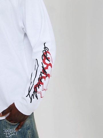 T-Shirt 'Flying Twin Dragon' Ed Hardy en blanc