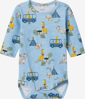 NAME IT - Pijama entero/body 'HOBIN' en azul: frente