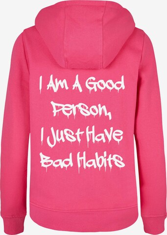 Merchcode Sweatshirt 'Bad Habits' in Pink